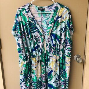 Liz Claiborne Woman's Floral Summer Short Sleeve Top Size 2X